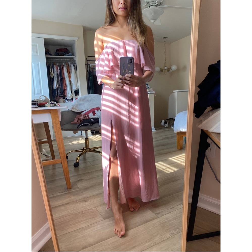 Tobi Into You Ruffle Top Maxi Dress - Mauve